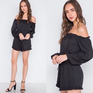 Romper off the shoulder ruffle